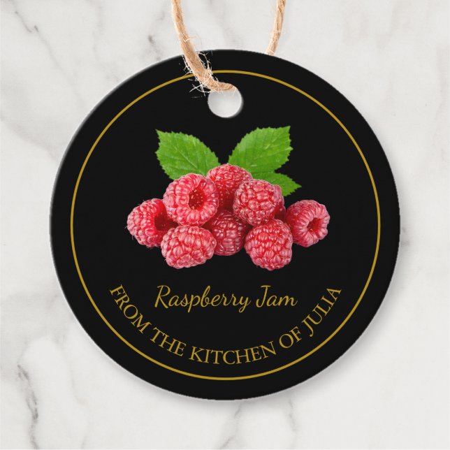 Simple Homemade Raspberry Jam Hang Tag Geschenkanhänger (Vorderseite)