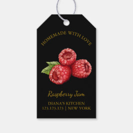 Simple Homemade Raspberry Jam Hang Tag l Black Geschenkanhänger