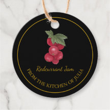 Simple Homemade Redcurrant Jam Hang Tag l Black