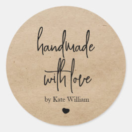 Simple Homemade with Love | Kraft Product label Runder Aufkleber