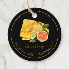 Simple Honeycomb Citrus Infused Honey Hang Tag Geschenkanhänger