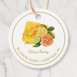 Simple Honeycomb Citrus Infused Honey Hang Tag Geschenkanhänger