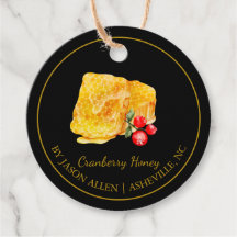 Simple Honeycomb Cranberry Infused Honey Hang Tag