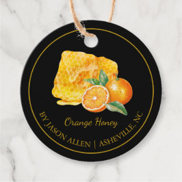 Simple Honeycomb Orange Infused Honey Hang Tag Geschenkanhänger