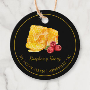 Simple Honeycomb Raspberry Infused Honey Hang Tag Geschenkanhänger