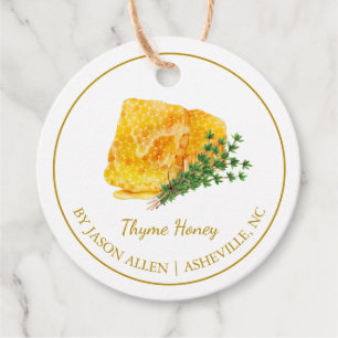 Simple Honeycomb Thyme Infused Honey Hang Tag Geschenkanhänger