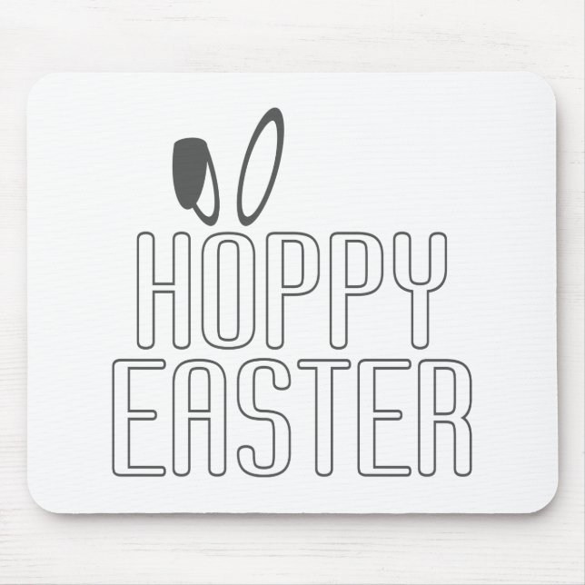 Simple Hoppy Oaster Pun Typografie | Mousepad (Vorne)