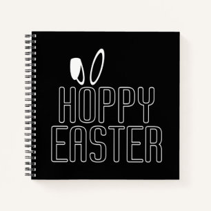 Simple Hoppy Oaster Pun Typografie Notebook Notizbuch