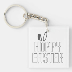 Simple Hoppy Oaster Pun Typografie   Schlüsselanhä Schlüsselanhänger