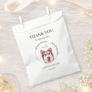 Simple Husky Wedding Vielen Dank für Ihre Gefallen Geschenktütchen