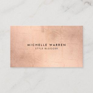 Simple Imitats Rose Gold Blogger, Writer Visitenkarte