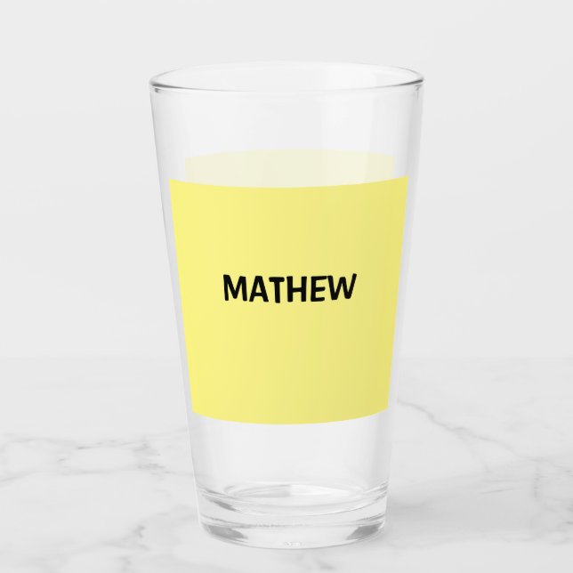 simple initial letter monogram add your name lett  glas (Vorderseite)
