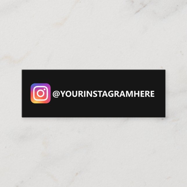 SIMPLE INSTAGRAM MINI CARTE DE VISITE (Devant)