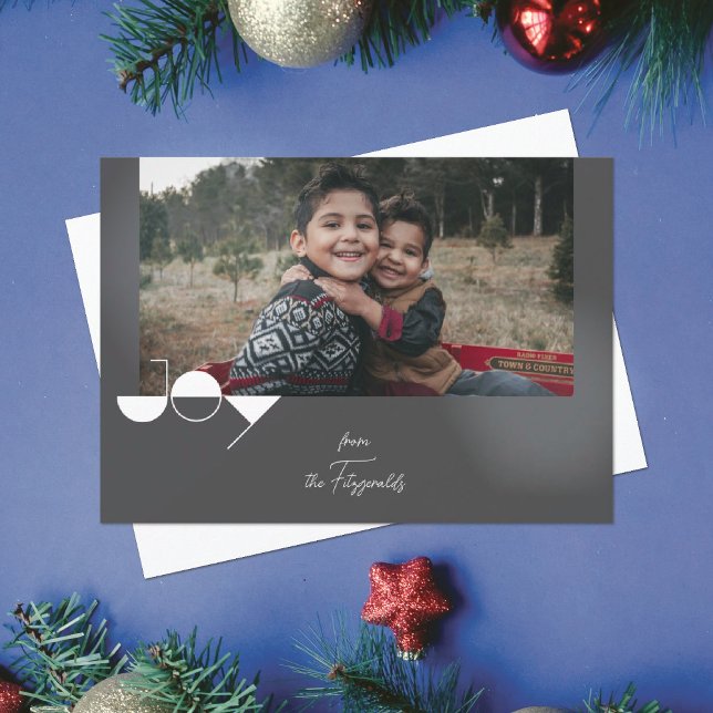 Simple Joy Foto Weihnachtskarte Einladung (Von Creator hochgeladen)