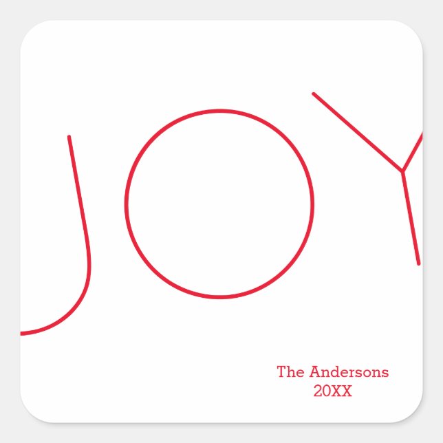 Simple Joy - Square Sticker (Vorderseite)