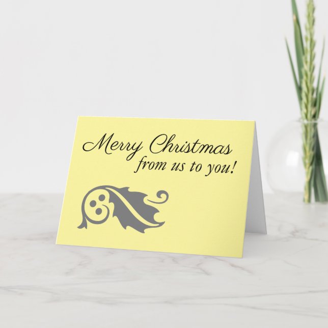Simple "Joyeux Noël de nous à vous !" Carte (Devant)