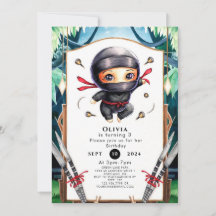 Simple Kids Ninja Birthday