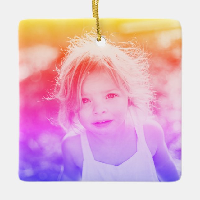 Simple Kids Photo Keepsake Keramikornament (Vorderseite)