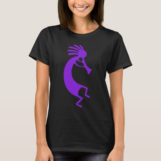 Simple Kokopelli drawing in purple T-Shirt (Vorderseite)