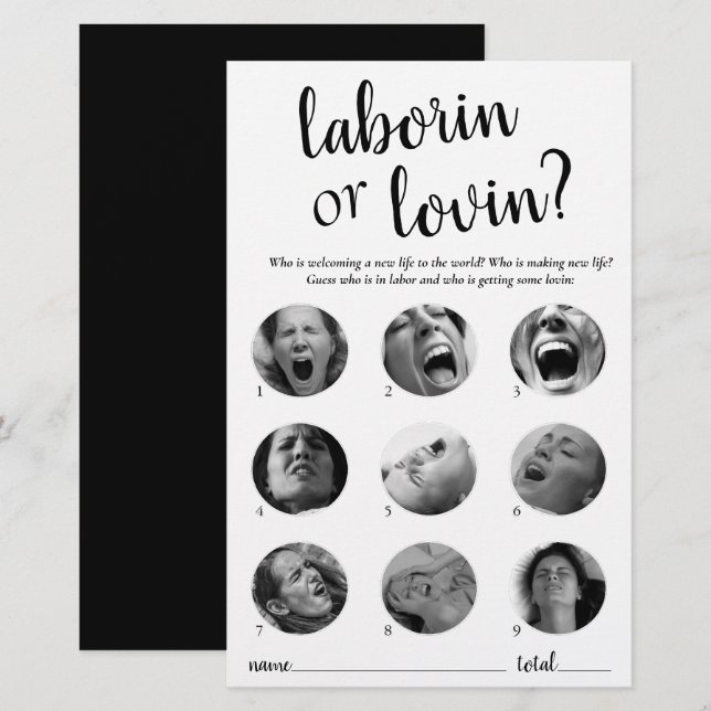 Simple laboratoire ou Lovin | Carte de jeu de scri (Devant / Derrière)