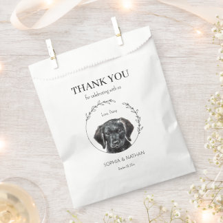 Simple Labrador Retriever Puppy Wedding Vielen Dan Geschenktütchen