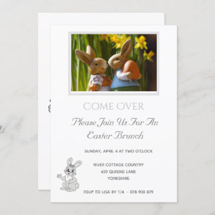 Simple lapin Lapin de Pâques Brunch Invitation