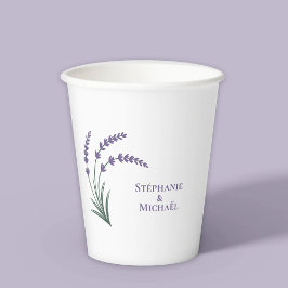 Simple Lavender Wedding Pappbecher
