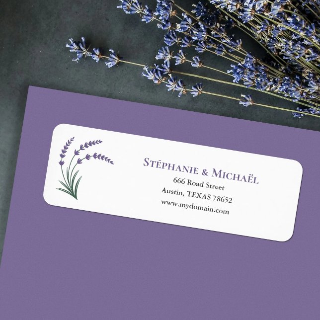 Simple Lavender Wedding Return Address Label (Simple Lavender Wedding Return Address Label)