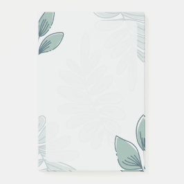 Simple Leaf Pattern Post-it Notes Klebezettel