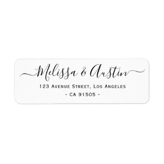 simple lettrage mariage étiquette de adresse