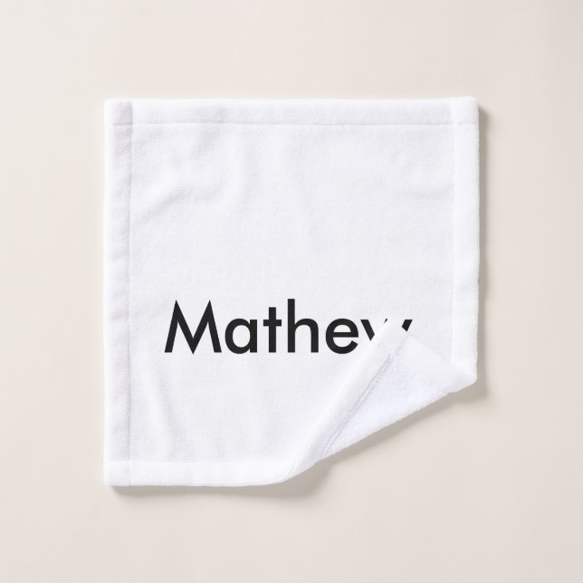 simple lettre initiale monogramme ajouter votre no (Gant de toilette)