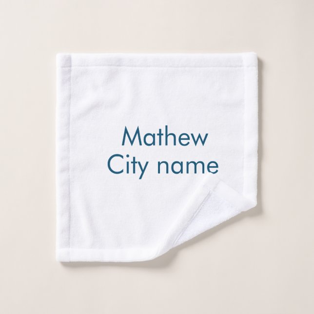 simple lettre initiale monogramme ajouter votre no (Gant de toilette)