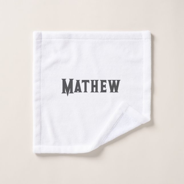 simple lettre initiale monogramme ajouter votre no (Gant de toilette)