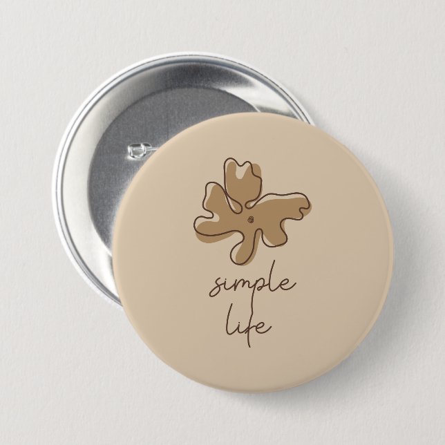 Simple Life Minimalism Button (Vorne & Hinten)