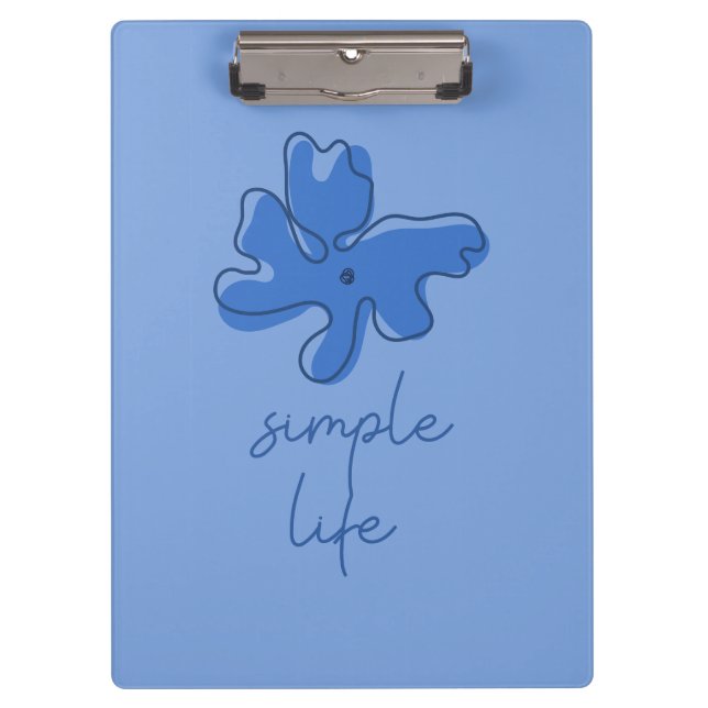 Simple Life Minimalism Clipboard Klemmbrett (Vorderseite)