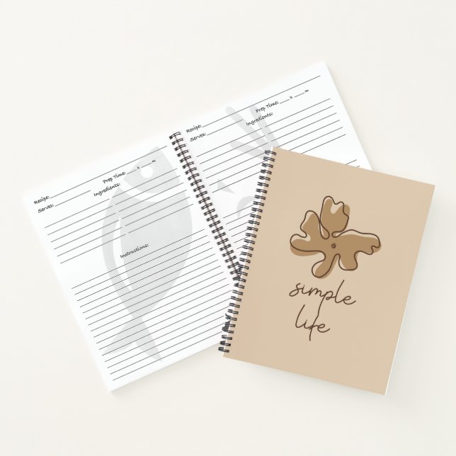 Simple Life Minimalism Spiral Notebook Notizbuch (Innenseite)