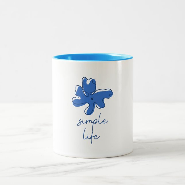 Simple Life Minimalism Zweifarbige Tasse (Mittel)