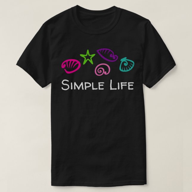 Simple Life Seashells T-Shirt (Design vorne)
