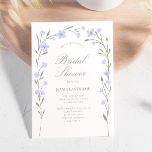 Simple Lilac Lila Wildblume Arch Brautparty Einladung