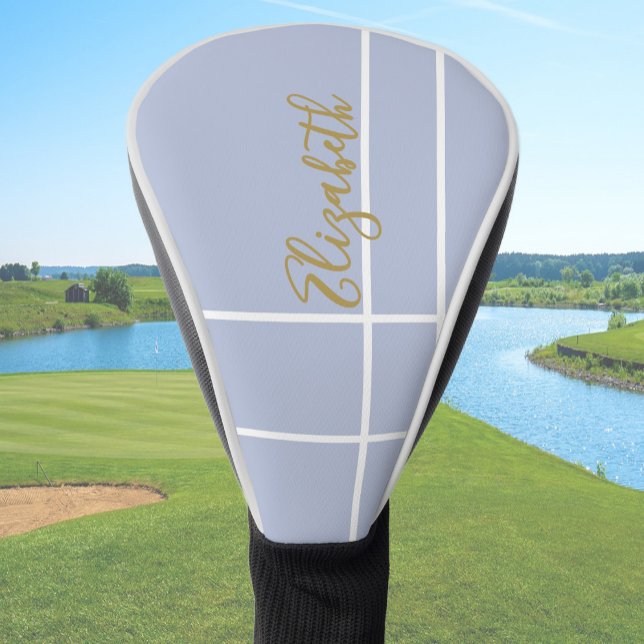 Simple lilac purple minimalist custom name ladies  golf headcover (Von Creator hochgeladen)