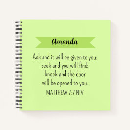 Simple Lime Green Frage Gottsbibel Verse Christlic Notizbuch