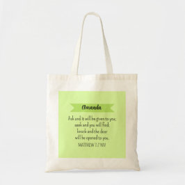 Simple Lime Green Frage Gottsbibel Verse Christlic Tragetasche