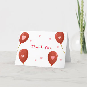 Simple Little Sweetheart Balloon Baby Dusche Dankeskarte