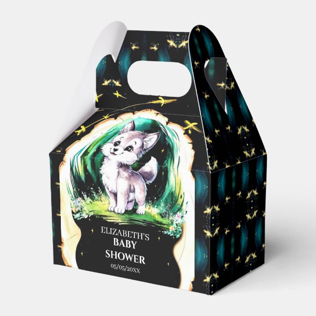 Simple Little Wolf Baby Dusche Geschenkschachtel (Vorderseite)