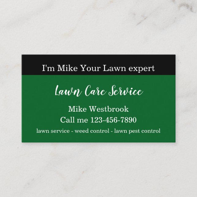 Simple Local Lawn Care Service  Visitenkarte (Vorderseite)