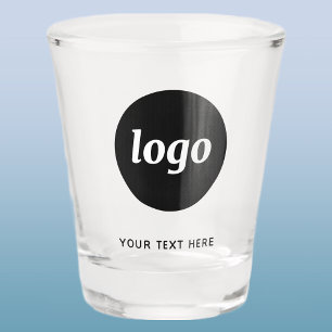 Simple Logo and Text Business Schnapsglas