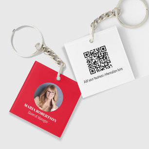 Simple Logo Minimaliste QR Code Rouge
