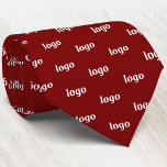 Simple Logo Pattern Dark Burgundy Red Business Krawatte<br><div class="desc">Simple logo pattern design business branding professional tie for your staff and employee uniforms,  or to promote your business at corporate events,  trade shows,  sales meetings and consultations.</div>