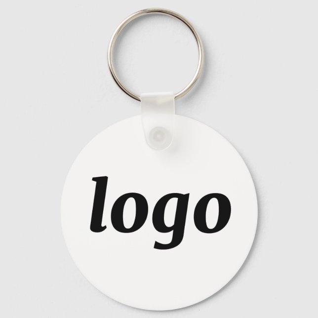 Simple Logo QR Code Business Branding Promotional Schlüsselanhänger (Vorderseite)