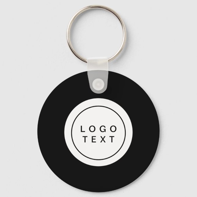 Simple Logo QR Code Business Promotional Keychain Schlüsselanhänger (Vorderseite)